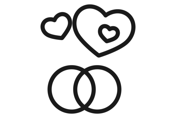 Designing with the Wedding Rings and Heart Line Icon