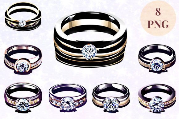 Elegant Wedding Ring 59 Clipart PNG for Timeless Designs