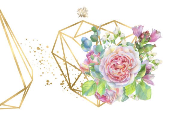 Soft Watercolor Rose Clip Art for Wedding & Branding