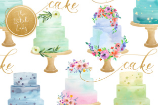 Watercolor Layered Wedding Cake Clipart: A Sweet Design Asset