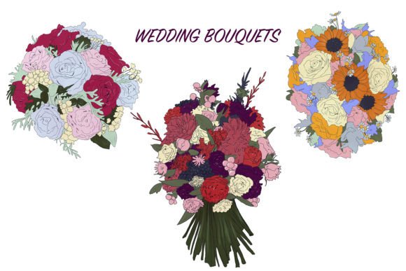 Wedding Bouquets Illustrations Flowers 3: Design That Blooms