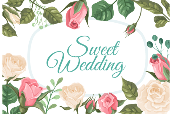 Wedding Card with Roses: A Romantic Floral Design