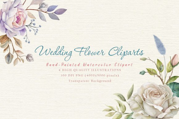Wedding Flower Bouquets: A Hand-Drawn Watercolor Clipart Set