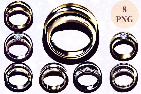 Wedding Ring 57 Clipart PNG: Your Go-To Asset for Elegant Projects