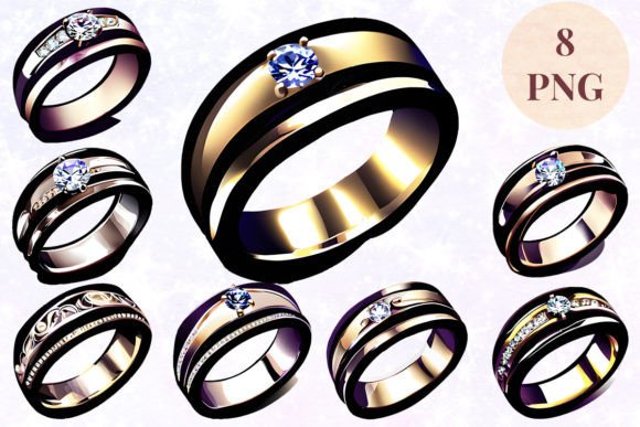 Wedding Ring 71 Clipart PNG: Your Key to Romantic Design Assets